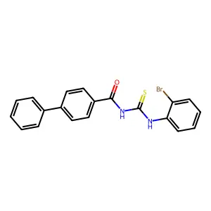 N-[(2-bromophenyl)carbamothioyl]-4-phenylbenzamide structure