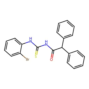 N-[(2-bromophenyl)carbamothioyl]-2,2-diphenylacetamide structure