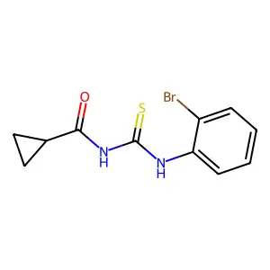 N-[(2-bromophenyl)carbamothioyl]cyclopropanecarboxamide structure