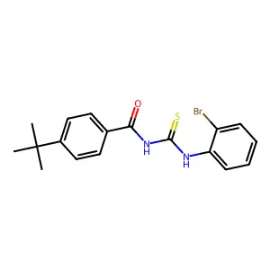 N-[(2-bromophenyl)carbamothioyl]-4-tert-butylbenzamide structure