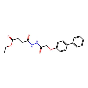 Ethyl 4-{2-[(biphenyl-4-yloxy)acetyl]hydrazinyl}-4-oxobutanoate structure
