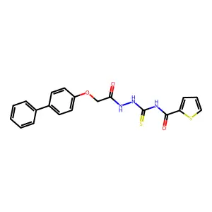 N-[[[2-(4-phenylphenoxy)acetyl]amino]carbamothioyl]thiophene-2-carboxamide structure