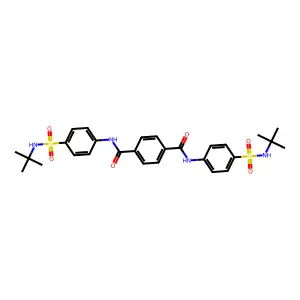 1-N,4-N-bis[4-(tert-butylsulfamoyl)phenyl]benzene-1,4-dicarboxamide structure