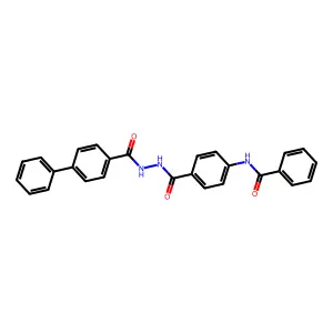 N-[4-[[(4-phenylbenzoyl)amino]carbamoyl]phenyl]benzamide structure