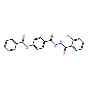 N-[4-[[(2-bromobenzoyl)amino]carbamoyl]phenyl]benzamide structure