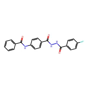 N-[4-[[(4-fluorobenzoyl)amino]carbamoyl]phenyl]benzamide structure