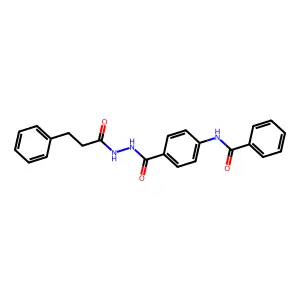 N-[4-[(3-phenylpropanoylamino)carbamoyl]phenyl]benzamide structure