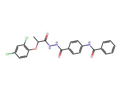 N-[4-[[2-(2,4-dichlorophenoxy)propanoylamino]carbamoyl]phenyl]benzamide structure