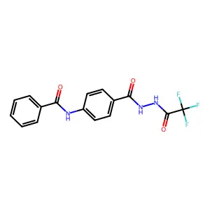 N-[4-[[(2,2,2-trifluoroacetyl)amino]carbamoyl]phenyl]benzamide structure