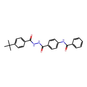 N-[4-[[(4-tert-butylbenzoyl)amino]carbamoyl]phenyl]benzamide structure