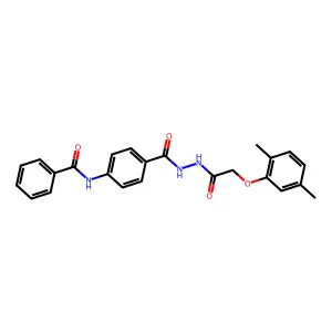 N-[4-[[[2-(2,5-dimethylphenoxy)acetyl]amino]carbamoyl]phenyl]benzamide structure