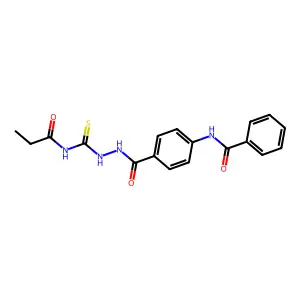 N-[4-[(propanoylcarbamothioylamino)carbamoyl]phenyl]benzamide structure