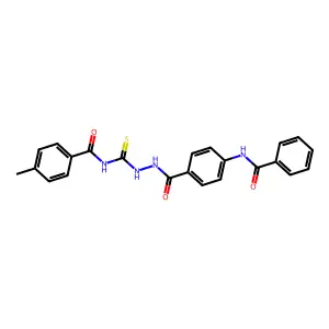 N-[[(4-benzamidobenzoyl)amino]carbamothioyl]-4-methylbenzamide structure
