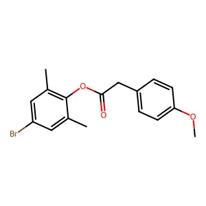 4-Bromo-2,6-dimethylphenyl (4-methoxyphenyl)acetate structure