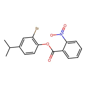 2-Bromo-4-isopropylphenyl 2-nitrobenzoate structure