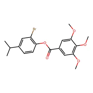 2-Bromo-4-isopropylphenyl 3,4,5-trimethoxybenzoate structure