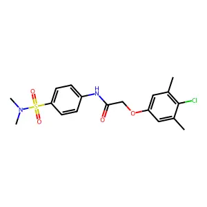 2-(4-chloro-3,5-dimethylphenoxy)-N-{4-[(dimethylamino)sulfonyl]phenyl}acetamide structure