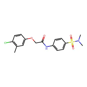 2-(4-chloro-3-methylphenoxy)-N-{4-[(dimethylamino)sulfonyl]phenyl}acetamide structure