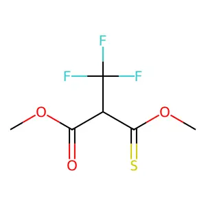 Propanoic acid, 3,3,3-trifluoro-2-(methoxythioxomethyl)-, methyl ester structure