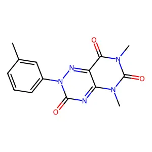 Pyrimido(4,5-e)-1,2,4-triazine-3,6,8(2H,5H,7H)-trione, 5,7-dimethyl-2-(3-methylphenyl)- structure