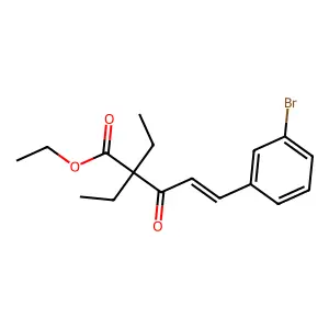 Ethyl 5-(3-bromophenyl)-2,2-diethyl-3-oxo-4-pentenoate structure