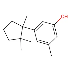 3-methyl-5-((1S)-1,2,2-trimethylcyclopentyl)phenol structure