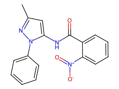 Benzamide, N-(3-methyl-1-phenyl-1H-pyrazol-5-yl)-2-nitro- structure