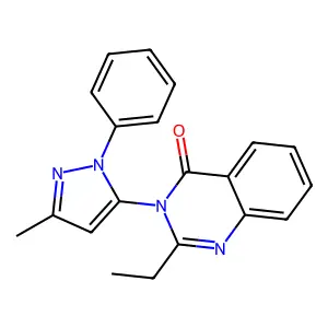 4(3H)-Quinazolinone, 2-ethyl-3-(3-methyl-1-phenyl-1H-pyrazol-5-yl)- structure