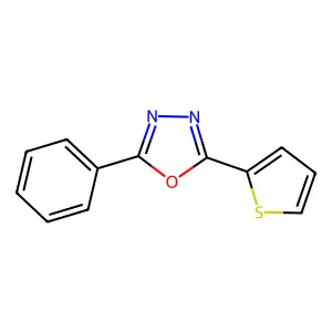2-Phenyl-5-(thiophen-2-yl)-1,3,4-oxadiazole structure