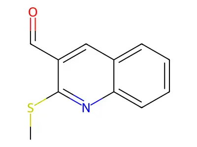 2-(Methylsulfanyl)-3-quinolinecarbaldehyde structure