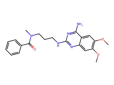 Benzamide,n-[3-[(4-amino-6,7-dimethoxy-2-quinazolinyl)amino]propyl]-n-methyl- structure