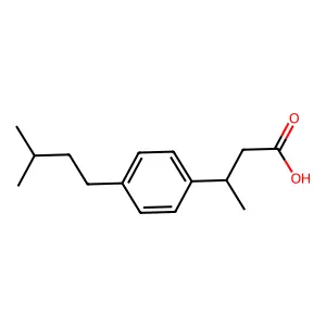 3-[4-(3-methylbutyl)phenyl]butanoic Acid structure