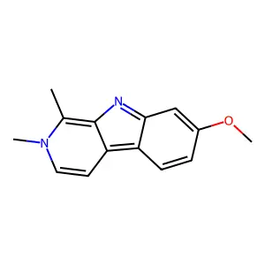9H-Pyrido[3,4-b]indole, 7-methoxy-1,9-dimethyl- structure