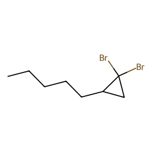 Cyclopropane, 1,1-dibromo-2-pentyl- structure
