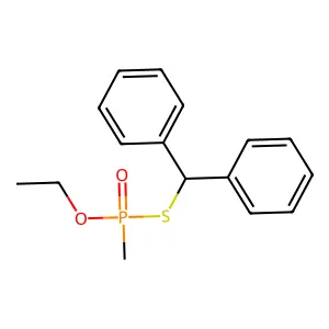 [[Ethoxy(methyl)phosphoryl]sulfanyl-phenylmethyl]benzene structure
