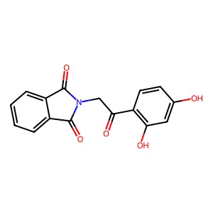 1H-Isoindole-1,3(2H)-dione, 2-[2-(2,4-dihydroxyphenyl)-2-oxoethyl]- structure