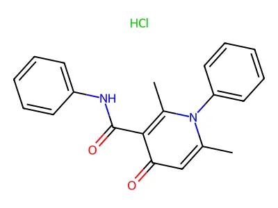 Nicotinamide, 1,4-dihydro-2,6-dimethyl-N,1-diphenyl-4-oxo-, monohydrochloride structure