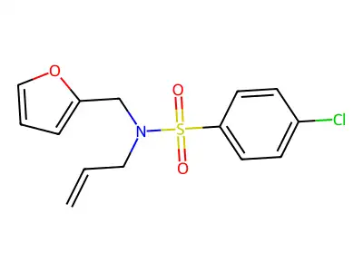 N-allyl-4-chloro-N-(2-furylmethyl)benzenesulfonamide structure