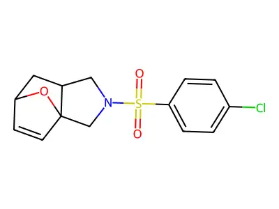 3-[(4-Chlorophenyl)sulfonyl]-10-oxa-3-azatricyclo[5.2.1.0~1,5~]dec-8-ene structure