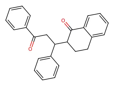 1(2H)-Naphthalenone, 3,4-dihydro-2-(3-oxo-1,3-diphenylpropyl)- structure