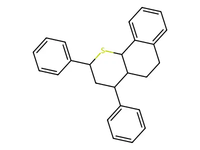 2H-Naphtho(1,2-b)thiopyran, 3,4,4a,5,6,10b-hexahydro-2,4-diphenyl- structure
