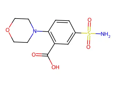 5-(Aminosulfonyl)-2-morpholin-4-ylbenzoic acid structure