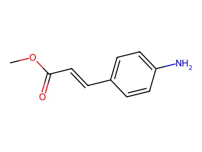 2-Propenoic acid, 3-(4-aminophenyl)-, methyl ester structure