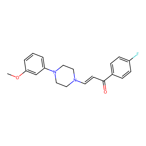 2-Propen-1-one, 1-(4-fluorophenyl)-3-(4-(3-methoxyphenyl)-1-piperazinyl)- structure