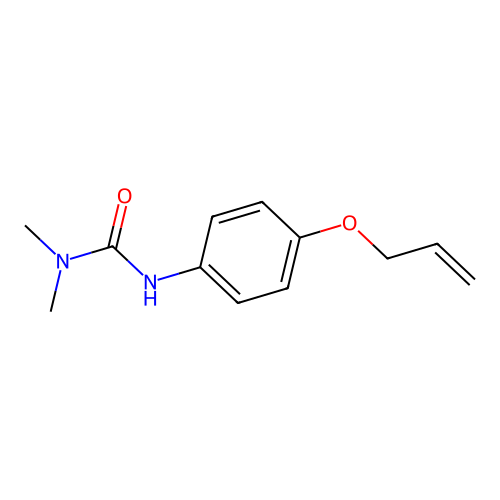 Urea, N,N-dimethyl-N'-(4-(2-propenyloxy)phenyl)- structure