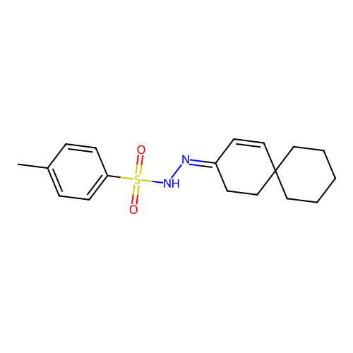 4-methyl-N-[(E)-spiro[5.5]undec-4-en-3-ylideneamino]benzenesulfonamide structure