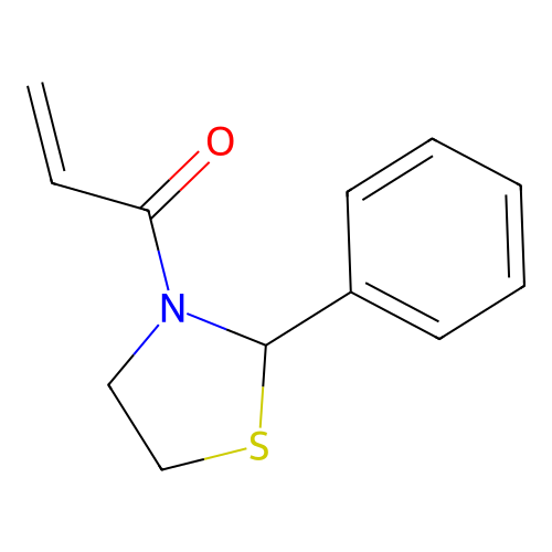 1-(2-Phenyl-1,3-thiazolidin-3-yl)prop-2-en-1-one structure