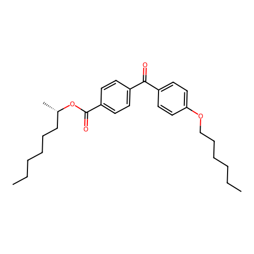 1-Methylheptyl (S)-4-(4-(hexyloxy)benzoyl)benzoate structure