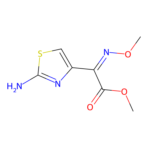 Methyl (Z)-2-amino-alpha-(methoxyimino)thiazol-4-acetate structure