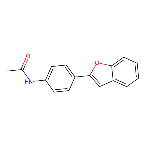 N-[4-(1-benzofuran-2-yl)phenyl]acetamide structure